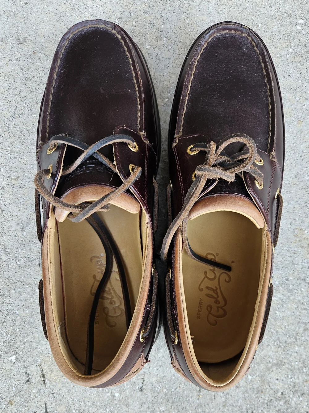 Sperry Top-Sider Gold Cup Gold Boat ASV Brown Leather Boat Shoes US 9 M 0579052